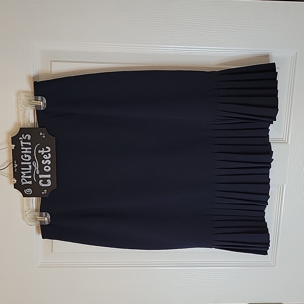 Briggs New York Navy Skirt 10 Pleated Bottom